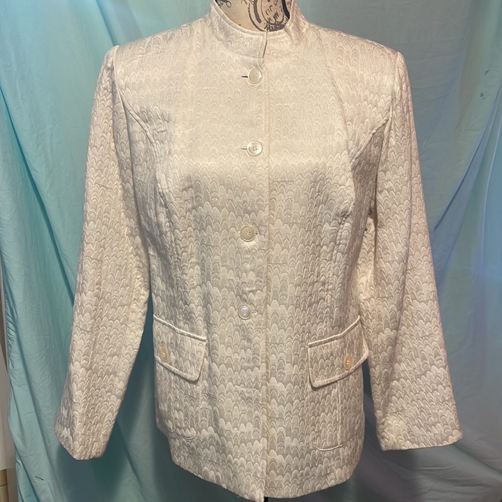Lane Bryant Jacket/blazer in textured ivory sz 14